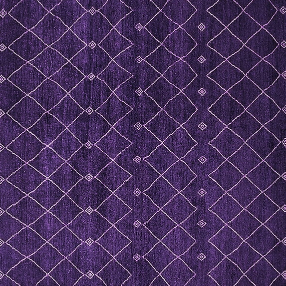 Ahgly Company Indoor Square Oriental Purple Industrial Area Rugs, 6' Square