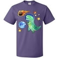 thumbnail image 3 of Inktastic Tyrannosaurus Rex Vs. Meteor Fun Space Dinosaur T-Shirt, 3 of 5