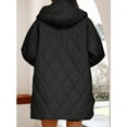 thumbnail image 5 of Long Jackets for Women Fashion Winter Coat for Women Business Casual Diamond Quilted Hooded Lightweight Jackets, 5 of 7