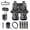 Gray - Wolf, variant on Wolf Print Car Seat Covers Full Set for Men, Soft Breathable Front and Rear Seat Covers with Steering Wheel Cover Safety Belt Pads Inside Rearview Mirror Cover Cup Cushions