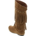 thumbnail image 3 of Yoki Trina 03K Little Girls Moccasin 2 layer Fringe Boots, 3 of 7
