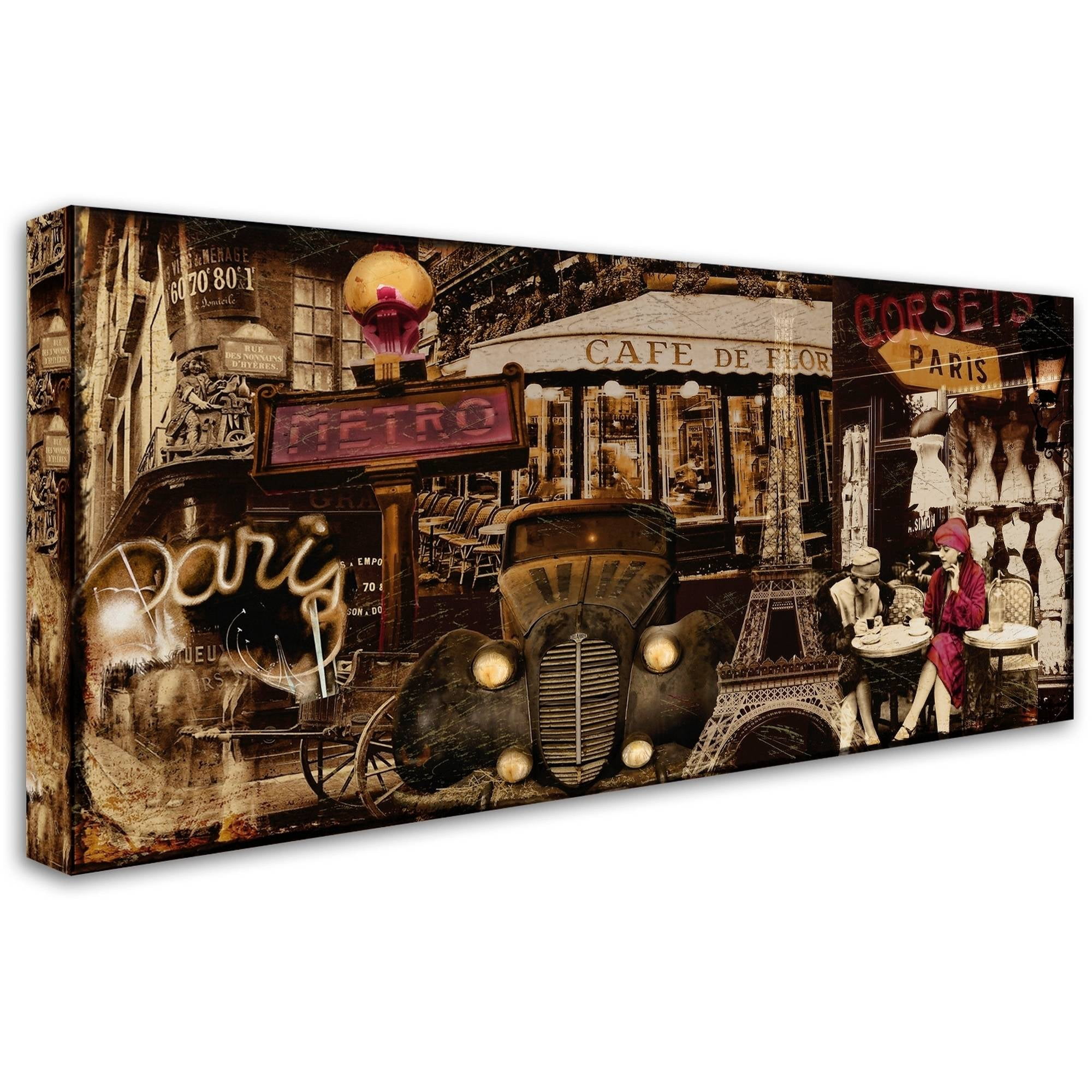 Trademark Fine Art "Streets of Paris I" Canvas Art by Color Bakery