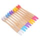 thumbnail image 5 of GOOHOCHY 10 cepillos de dientes de bambú para niños: cerdas suaves, mango de madera, cepillos de dientes coloridos para el hogar, viajes, cuidado bucal sensible, aptos para viajes., 5 of 8