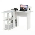 thumbnail image 4 of Furinno Abbott L-Shape Desk with Bookshelf, White/White, 4 of 6