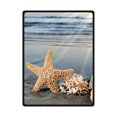 thumbnail image 1 of RYLABLUE Starfish Fleece Blanket Throw Blanket 58x80 inches, 1 of 1