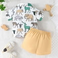 thumbnail image 4 of RTKFRFLM Toddler Boy Summer Shorts Set 2 Piece Short Sleeve Casual Cartoon Prints Tops Holiday Shirts T Shirt Short Pants Suit Clothes Set Outfits,Size 12-18 Months, 4 of 5