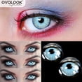 thumbnail image 4 of Lentillas de colores para Cosplay, lentes de contacto para Halloween, azul, uso anual, 14mm, OVOLOOK-2pcs/par, 4 of 4
