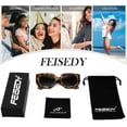 thumbnail image 6 of FEISEDY Oversized Square Sunglasses for Women Men Thick Frame Shades B4074, 6 of 15