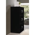 thumbnail image 4 of Hodedah 3-Shelf, 6-Door Multipurpose Bookcase, Black, 4 of 6