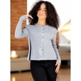 thumbnail image 2 of Suéter para Mujer de Manga Larga con Botones a Juego Unitalla Sweater Dama de Punto Abrigo Sueteres Chamarras Sueter Casual Formal Elegante Jersey Ligero, 2 of 5