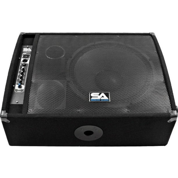 Seismic Audio FL15MPPW Speaker System, 400 W RMS, Black