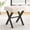 Linen Color-black Legs, variant on Square Linen Makeup Stool with Metal X Legs, Small Ottoman Stool Chair for Vanity, Modern Padded Vanity Seat Foot Rest Stool for Makeup Room, Living Room, Bathroom, Carbon Gray