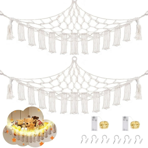 Hamaca de peluche CERETIA 102x102x150 cm con LED x2