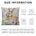 thumbnail image 5 of Leisuo  Home Decor Vintage Rustic Farmhouse Rabbit with Flower Throw Pillow Covers Square Animals Bunny Grass Floral Outdoor Pillows Cushion Cover for Couch (Bunny&amp;Grass) White, 5 of 5