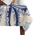 thumbnail image 4 of Navy Blue Octopus Coastal Table Cloth Waterproof Tablecloths, Nautical Summer Beach Rustic Tablecloth Dining Table Cover for Kitchen Party Tabletop Outdoor, Rectangle Tablecloth 52x70 Inch, 4 of 9