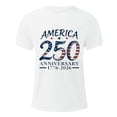 thumbnail image 4 of mgoYE Navy 250th Anniversary Gifts Men American Flag Shirt Short Sleeve USA 4th of July Flag Tops Loose Patriotic Novelty T-Shirts(White,L), 4 of 9