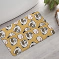 thumbnail image 2 of Yellow Baseball Items Pattern Bathroom Rugs Mat,Non Slip Microfiber Bathroom Rug,Rubber Backing,Soft Bathroom Mats for Bathroom Floor,Tub and Shower,17x27in(43x68cm), 2 of 5