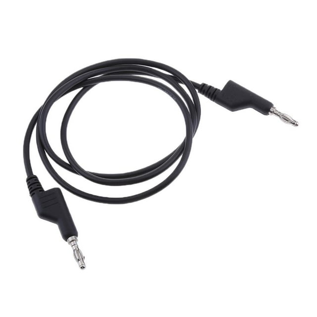 Cable de prueba de gel de sílice suave de 39'', 4 mm, conector banana a conector banana para multímetro Negro