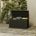 thumbnail image 5 of Decksplore 260 Gallon Lockable Resin Deck Box, Waterproof & Outdoor Storage Box for Outdoor Cushion Storage and Outdoor Delivery Storage Black, 5 of 7