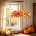 thumbnail image 4 of Fall Wall Hanging Decor, Halloween Thanksgiving Floral Pendant, Artificial Pumpkin Sunflower Maple Leaf Decoration, Door Entrance Hanging Ornament, Autumn Home Decor, 4 of 6