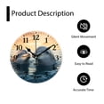 thumbnail image 4 of 12 Inch Wall Clock Battery Operated Silent Clock Decorative for Office, Kitchen, Outdoor, Living Room，Dolphin Swimming Ocean Sea Coral Reef Elegant, 4 of 4
