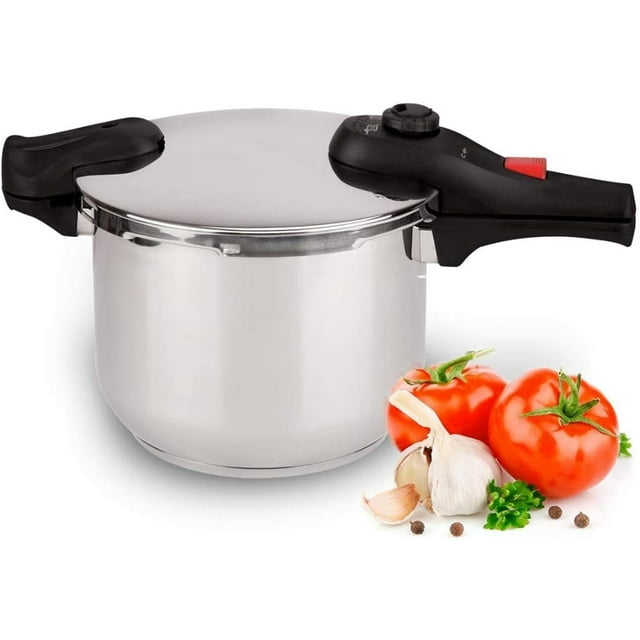 Olla de presión de acero inoxidable Bogner Bogner Olla de acero inoxidable, 8 litros BPC0008L