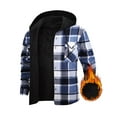 thumbnail image 5 of Wutalume Men's Flannel Button-Up Jacket with Plaid Design, Fleece Lined for Warmth, Chest Pockets for Storage, Casual and Stylish for Daily, Work and Weekend Wear,Blue L, 5 of 5