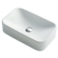 thumbnail image 2 of KRAUS Elavo Rectangular Vessel White Porcelain Ceramic Bathroom Sink, 19 inch, 2 of 7