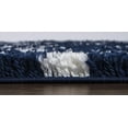 thumbnail image 6 of Lapis Vienna 3x5 Geometric Shaggy Area Rug in Dark Blue White, 6 of 6