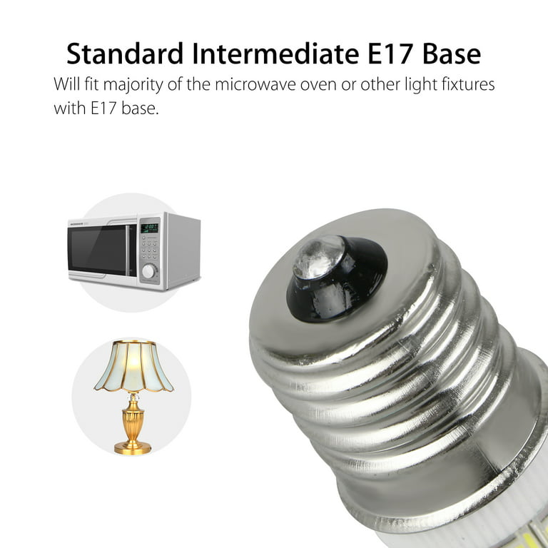 4X E17 Led 5W Microwave Bulb Appliance Light 40W-60W Candelabra Bulb 3000K