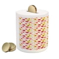 thumbnail image 2 of Watercolor Flowers Piggy Bank, Springtime Poppy with Brushstroke Effects Butterflies Pastel Season, Ceramic Coin Bank Money Box for Cash Saving, 3.6" X 3.2", Multicolor, by Ambesonne, 2 of 4