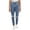 Blue, variant on We Wore What Womens Danielle Distressed High Rise Straight Leg Jeans