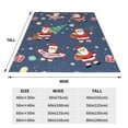 thumbnail image 6 of LNWH Red Santa Gift Art Pattern Throw Blanket, Flannel Sofa Blankets for All Seasons, 40"x30", 6 of 8