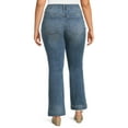 thumbnail image 3 of Terra & Sky Women's Plus Size Bootcut Side Slit Jeans, 31" Inseam, Sizes 16W-24W, 3 of 5