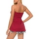 thumbnail image 5 of Mujeres sin mangas tubo superior sin tirantes blusa plisada túnica tanques Tops BANYUO  Electrónica, 5 of 6