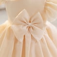 thumbnail image 4 of IBTOM CASTLE Baby Girl Birthday Dress Shiny Asymmetric Ruffle Tulle Tutu Dresses Princess Formal Flower Pageant Wedding Party Gown 1-2T Champagne, 4 of 7