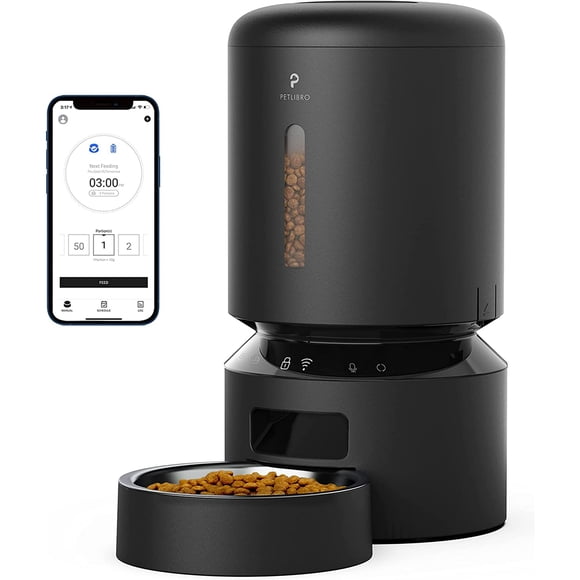 PETLIBRO Automatic Cat Feeder, 5G WiFi Pet Feeder with APP Control for Pet Dry Food, Low Food & Blockage Sensor for Cat & Dog - Single Tray
