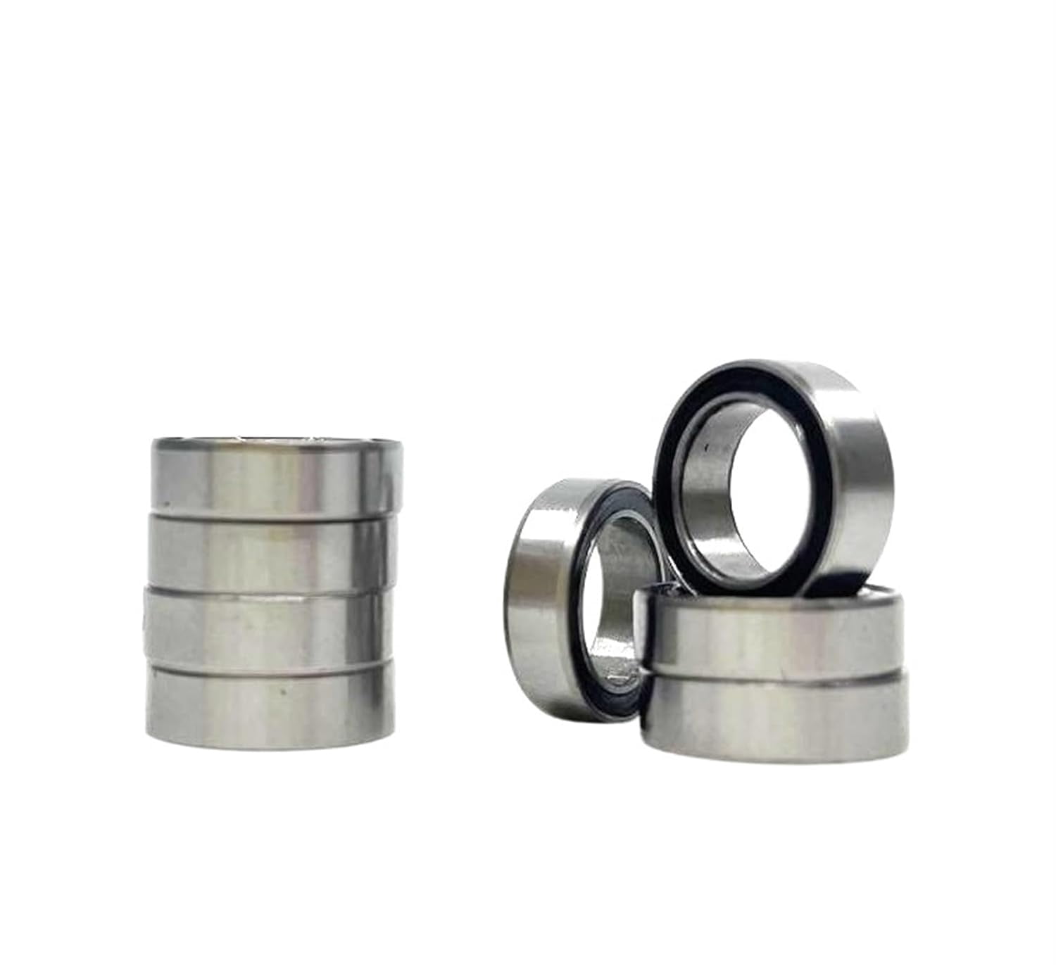 Bimetal Seal Shield Micro deep Groove Bearing 10PCS MR63-2RS 3x6x2.5mm Thin Wall Miniature Ball Bearings Black Rubber Seal Cover