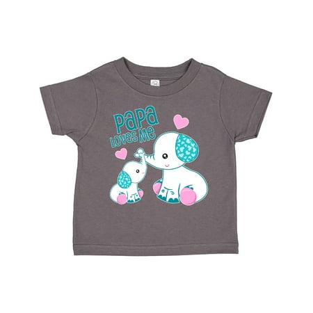 

Inktastic Papa Loves Me-cute elephants Gift Toddler Boy or Toddler Girl T-Shirt