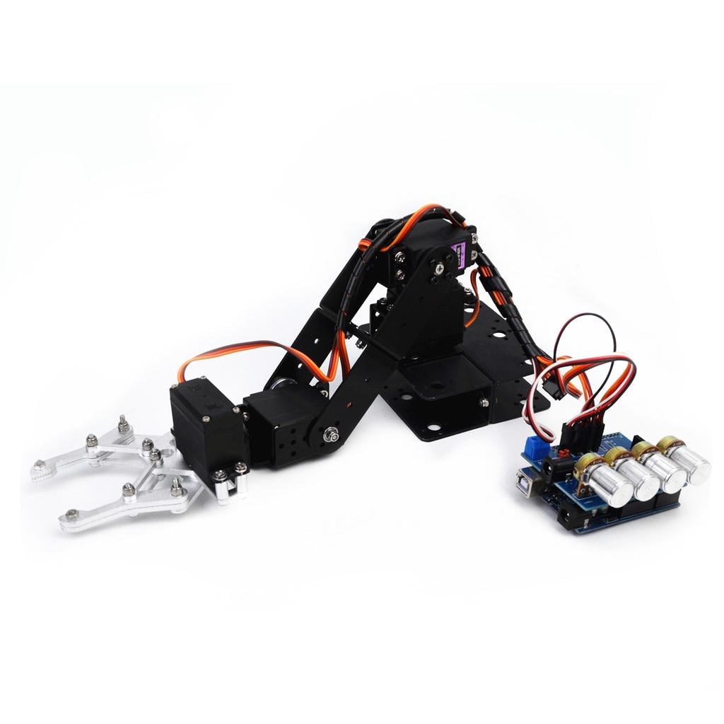 LeeQinersw 4DOF Robot Arm Mechanical Robot Clamp Claw Kit for Robotics Assembly