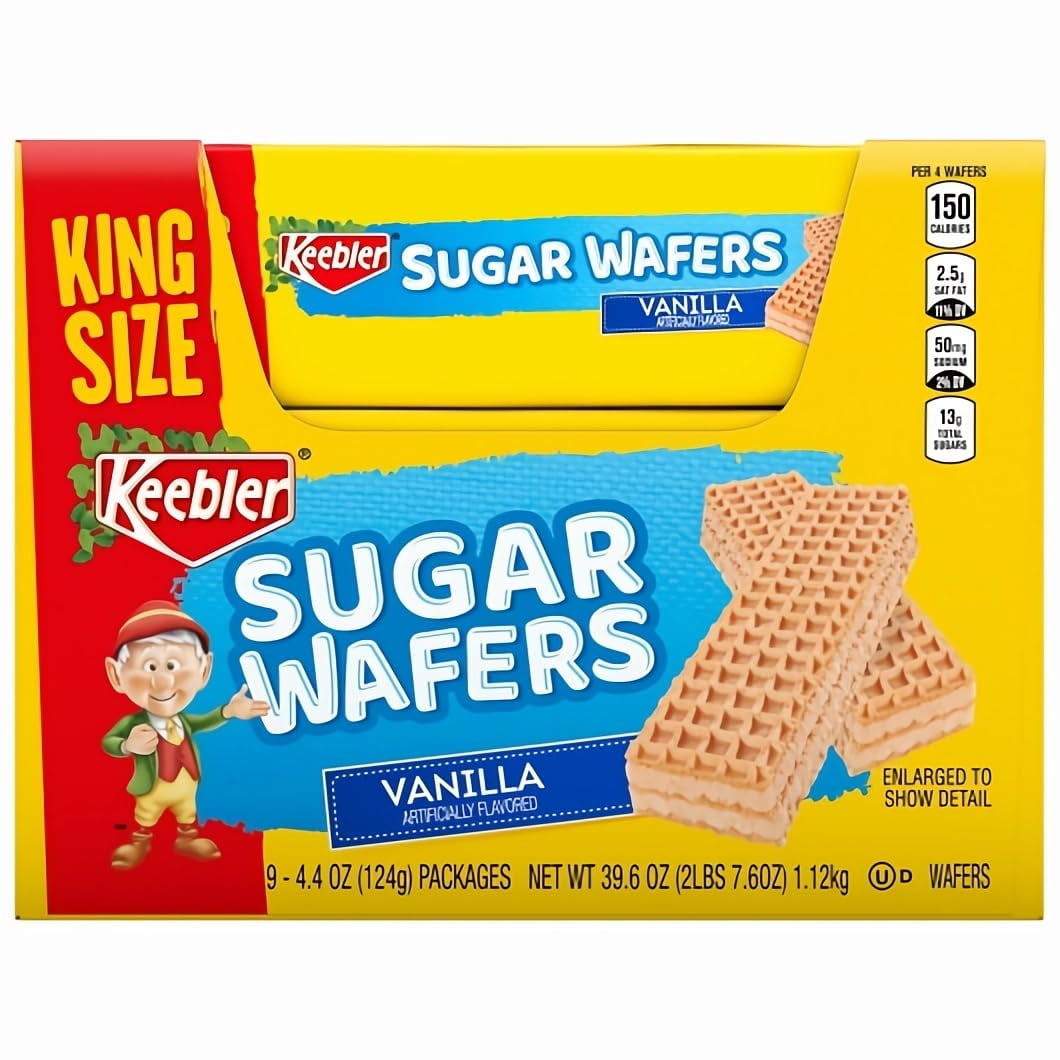 Keebler Sugar Wafers King Size Vanilla 4.40oz 9count