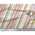 thumbnail image 3 of Soimoi Orange Rayon Fabric Colorful Vertical Stripe Print Fabric by the Yard 42 Inch Wide, 3 of 3