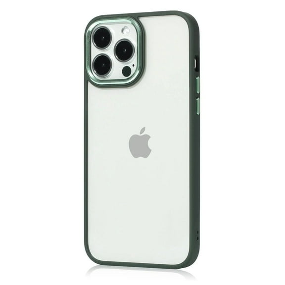 CASELIX Compatible for iPhone 13 Pro Clear Case (2021), Transparent Metallic frame Cover Shockproof Protective Bumper with Edge for iPhone 13 Pro - Midnight Green