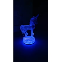 Unicorn Baby 3D Night Light Multi Color Changing Illusion Lamp for Children Kids Girls Boys Animal Fan Gift Christmas Birthday Best Gifts