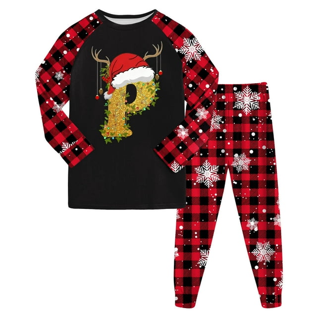 Huesdet Costume pour Garçons et Filles Tout-Petits Pantalon Long Manches Longues Col Rond Imprimé 3D (4-5 Ans, Rouge)