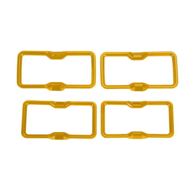 Cubierta de Marco de Ventilación de Aire Acondicionado Unique Bargains para Ford Bronco(No para Bronco Sport) 2021-2024 Consola Central (Frente Izquierda Frente Derecha Centro) Amarillo 4 Pzs