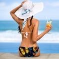thumbnail image 5 of Starry Sky Sunflower Butterfly Stylish Bikini Set with Detachable Sponge & Adjustable Strap, 2-Pack One-Piece Swimsuits for All Scenes, 5 of 6