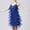Blue, variant on CALAFEBILA Dresses for Women 2025,Women Fashion Glitter Sequin Party Evening Gown Halter Neck Tassels Bodycon Short Dress