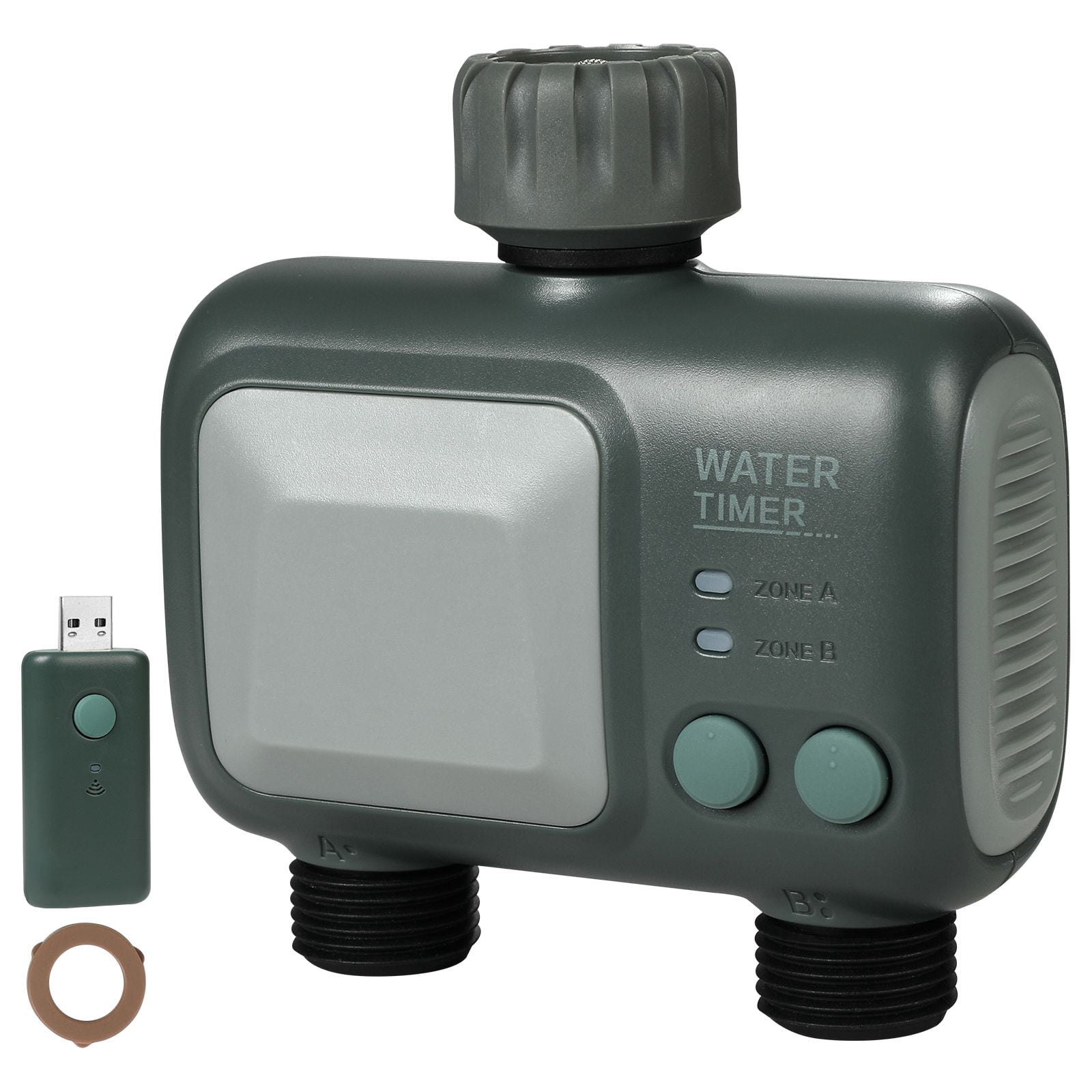 Smart WiFi Sprinkler Timer 2.4GHz Bluetooth App Control, Automatic Watering Schedule Programmable, Irrigation Timer for Garden Lawn Yard Plants