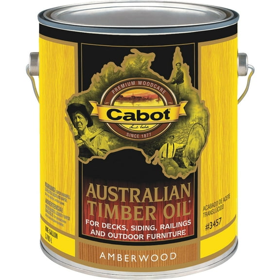 1 gal Cabot 3457 Amberwood Australian Timber Oil Triple Oil Protection